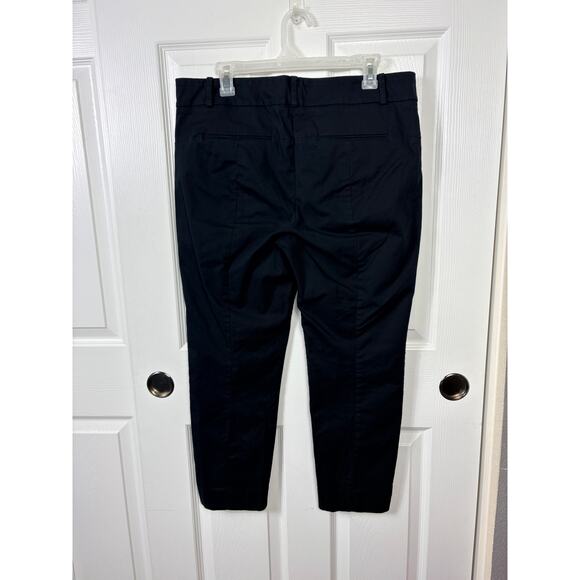 Ann Taylor Devine Cropped Leg Women's Size 12 Black Cotton - Picture 3 of 10